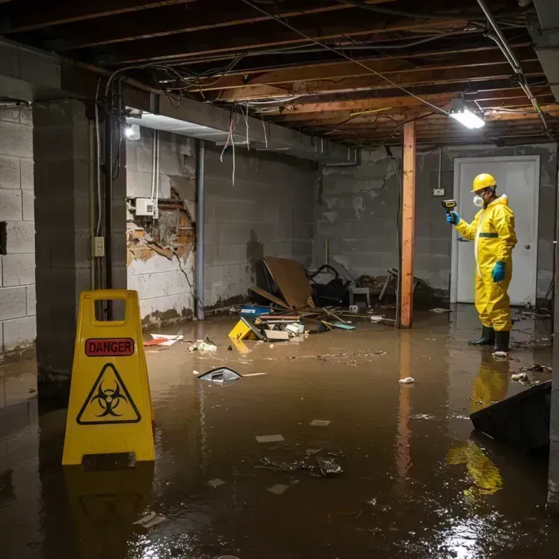 Flooded Basement Electrical Hazard in Assumption, IL Property