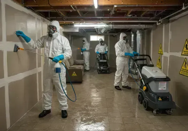 Basement Moisture Removal and Structural Drying process in Assumption, IL